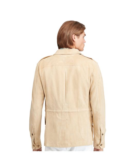 Polo Ralph Lauren Suede Safari Jacket in Natural for Men | Lyst